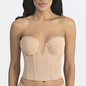 Dominique Strapless Bustier Bra in Nude - New Without Tags
